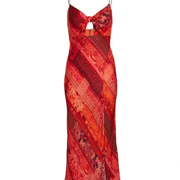 Alice + Olivia Harmony Midi Dress, 0 / Red